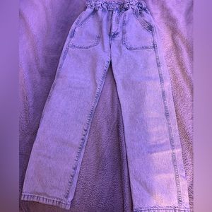 light wash wide leg jeans